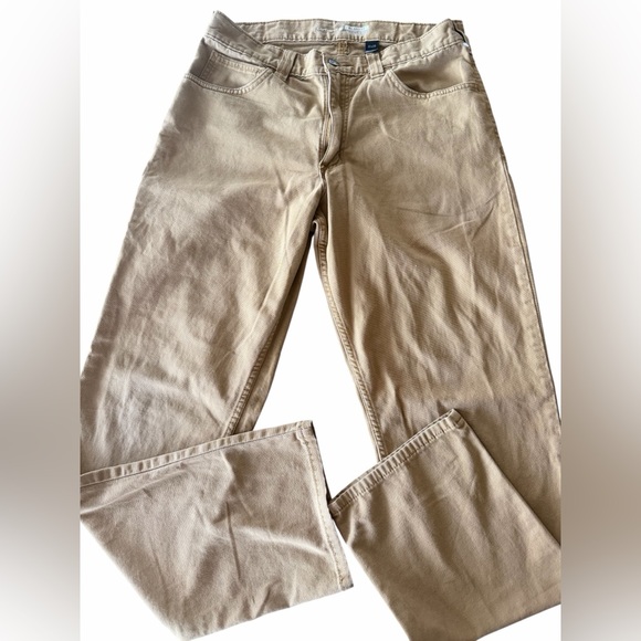 Carhartt Brown/Tan Work Pants with Back Patch - Picture 2 of 7